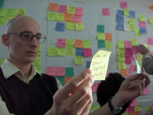 Ralph Ammer in an exhibition design class.