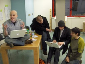 Students with their iMacs which were given on arrival. 